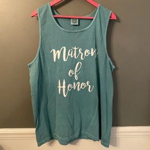Comfort color tee “matron of honor” wedding favor